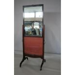 Georgian mahogany robing mirror with rise and fall action with brass carrying handle. Jackson of