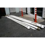 Collection of nine flag poles 390 long.