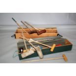 Two vintage croquet sets. 106W x 27H x 26D