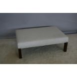 Georgian style mahogany framed upholstered centre stool 114 W x 40 H x 75 D