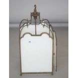 Antique square brass lantern (not real glass) 36 W x 75 H