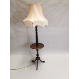 Mahogany standard lamp in the Edwardian style 162 cm H x 62 cm Dia