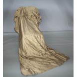 Four linen curtains or bed dressings 160W x 280H approx. each.