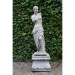 Moulded statue of Venus de Milo on matching base 50W 170H