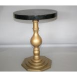 Circular tall table on octagonal stepped base 80 W x 110 H