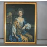 Victorian style oil on canvas of Mrs Sarah Starkie. 107W x 137H