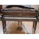 Spectacular Steinway & Sons grand piano with later painted exterior embellishment. 150W x 110H x