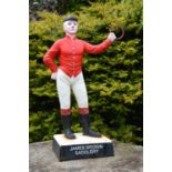 Cast iron jockey James Brown Saddlery.25W 76H 25D