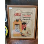 Shell Petrol framed advertising prin.