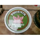 Phoenix Draught Ale advertising drinks tray.