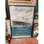 Britannic Cunard advertising poster.