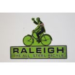 Raleigh Bicycle tin advertising sign.