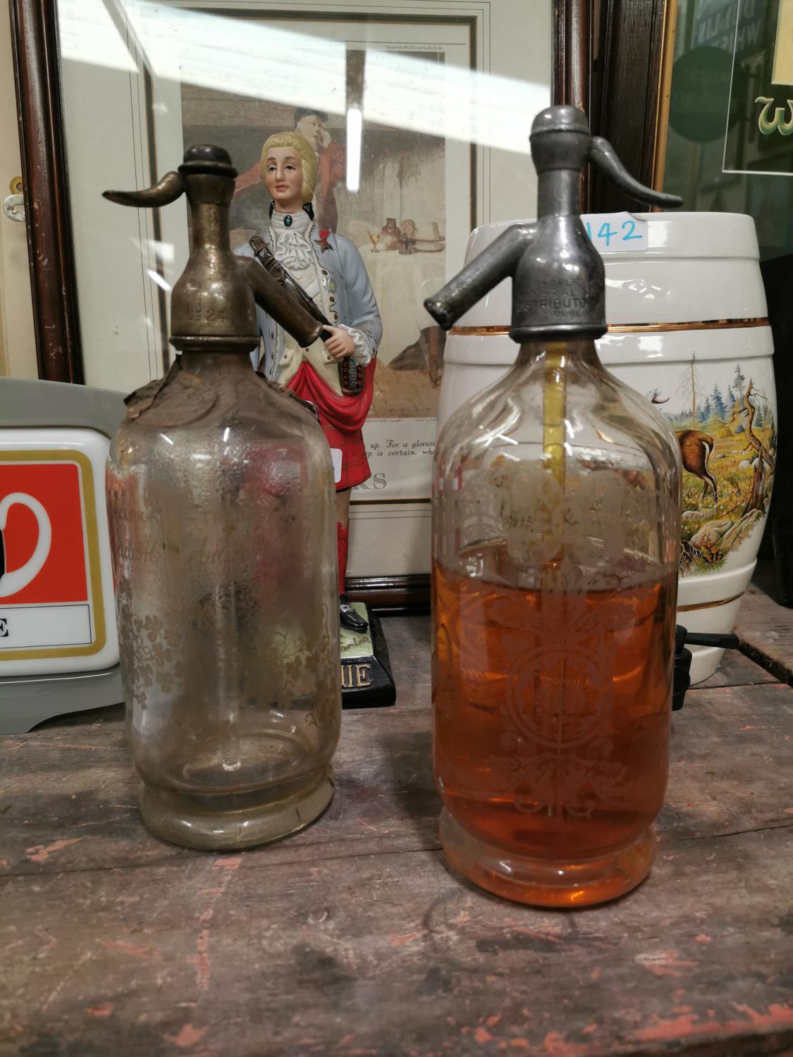 Two early 20th C. soda syphons.