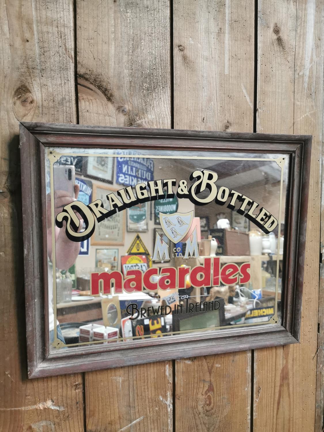 Macardles advertising mirror.