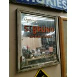 Ogden's St. Bruno's Tobacco advertising mirror.