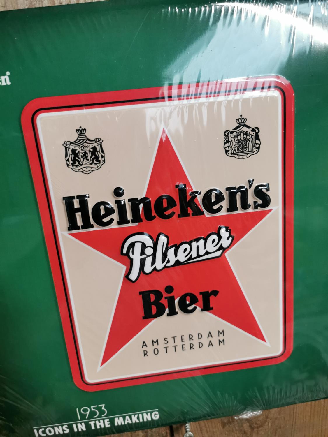 Heineken tin plate advertising sign. - Image 2 of 2