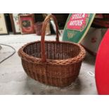 Two wicker baskets.