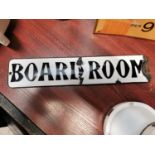Board Room enamel door plate.
