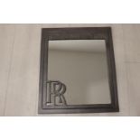 Rolls Royce aluminium advertising mirror.