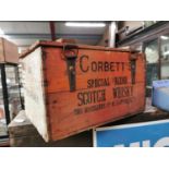 Corbett's Scotch Whisky advertising crate.