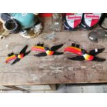 Set of three resin Guinness Flying Toucans.