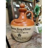 Scotch Whiskey stoneware flagon.