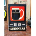 Guinness Perspex advertising calendar.