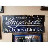 Ingersoll Watches & Clocks advertising sign.