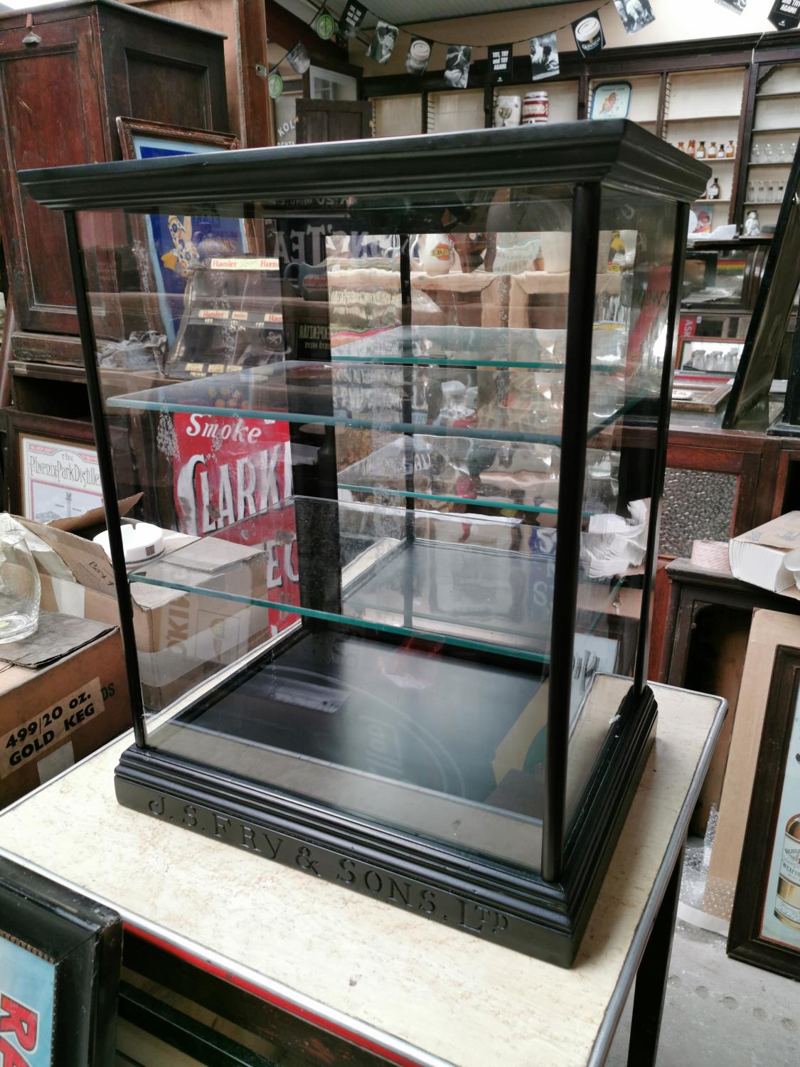 Fry's Chocolate counter advertising cabinet.