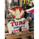 Turf Virginia Cigarettes advertising sign.
