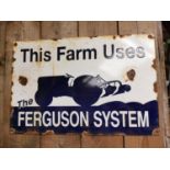 Ferguson System enamel advertising sign.
