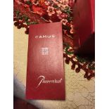 Bottle of Camus Cognac by Baccarat in original presentation case.