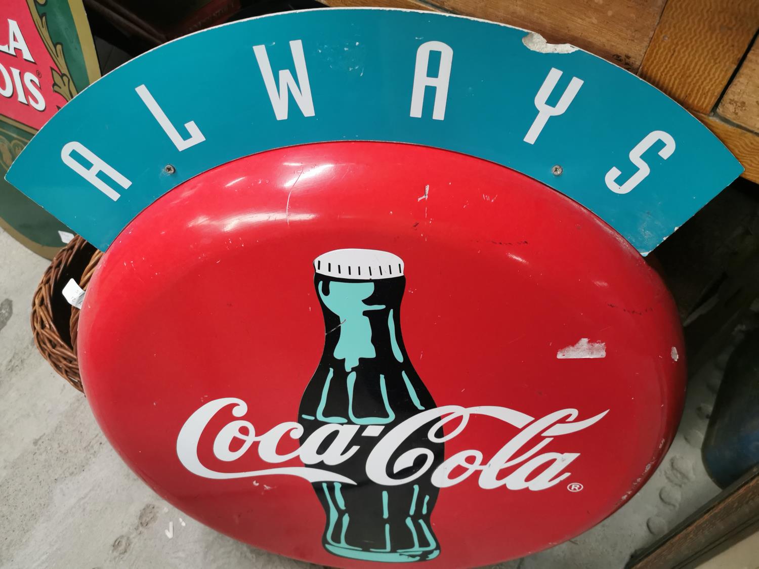 Coca Cola alloy advertising sign. - Image 2 of 2