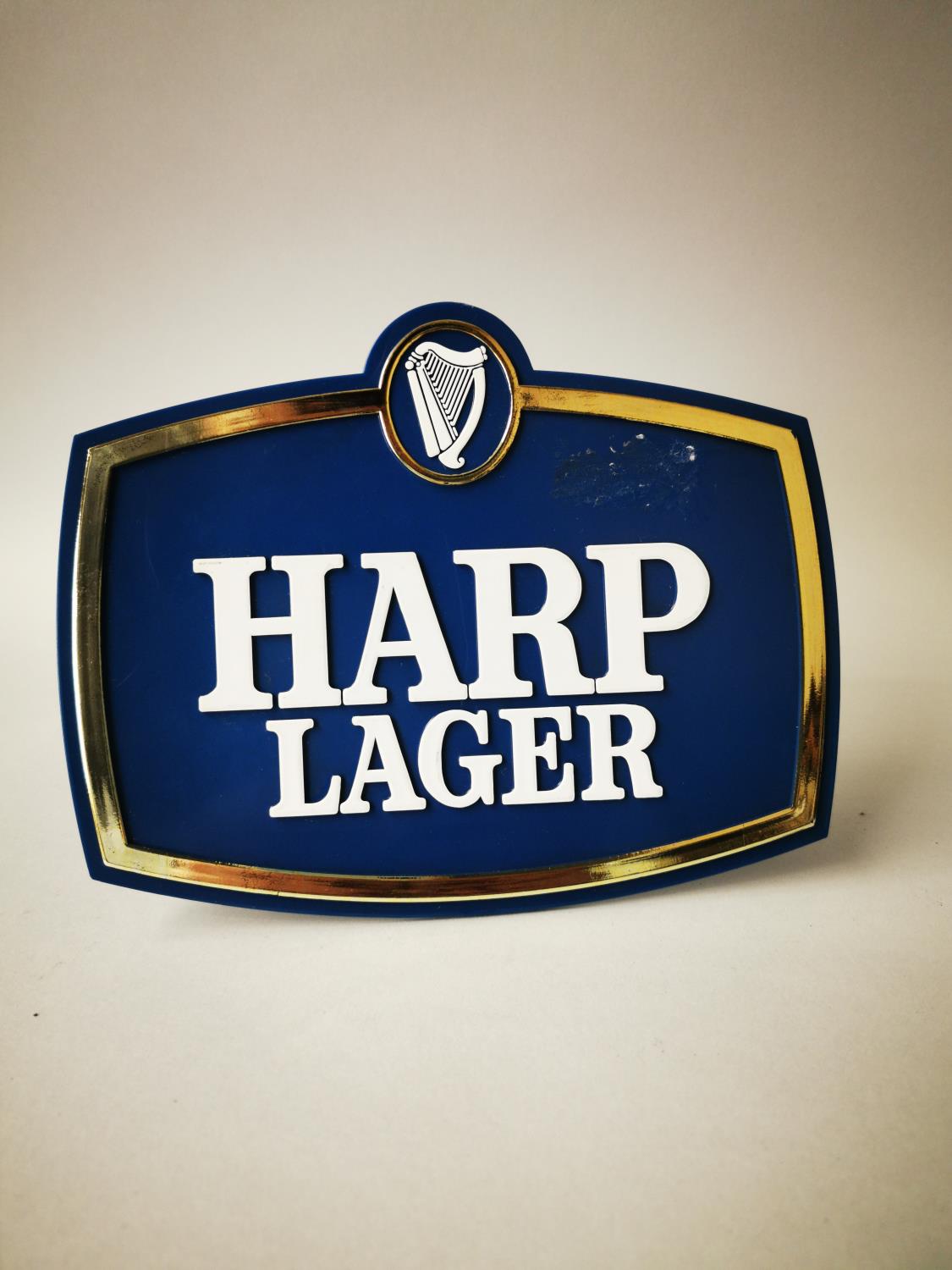 Harp Lager Perspex advertising shelf sign. - Image 2 of 3