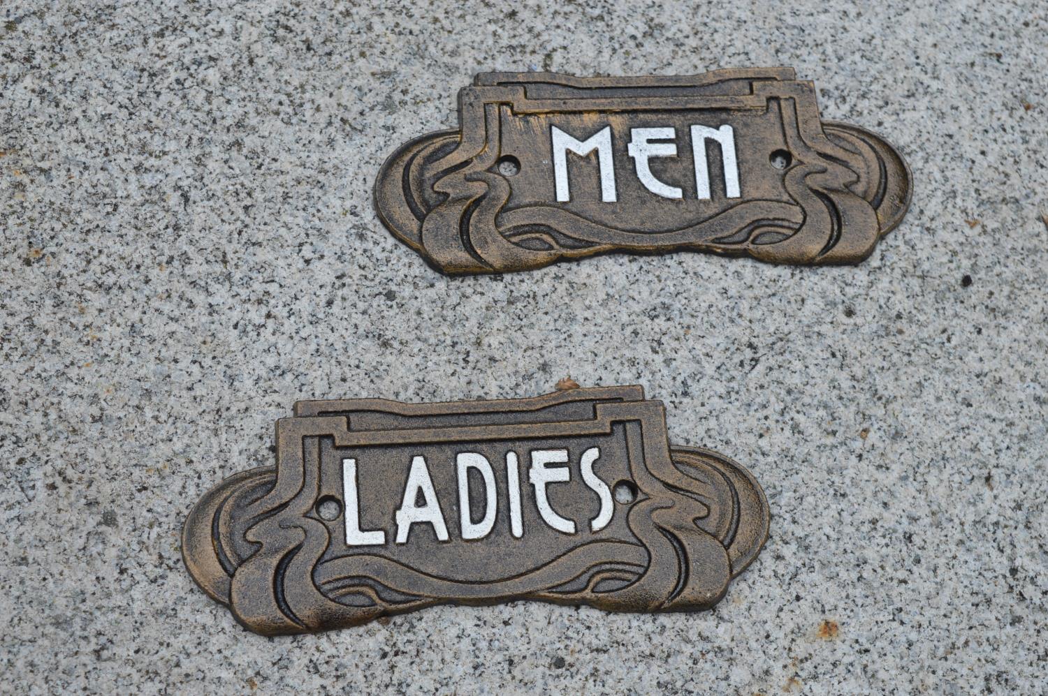 Ladies and Men hand painted plaques.
