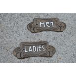 Ladies and Men hand painted plaques.