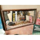 Early 20th C. Fry's Chocolate advertising mirror.