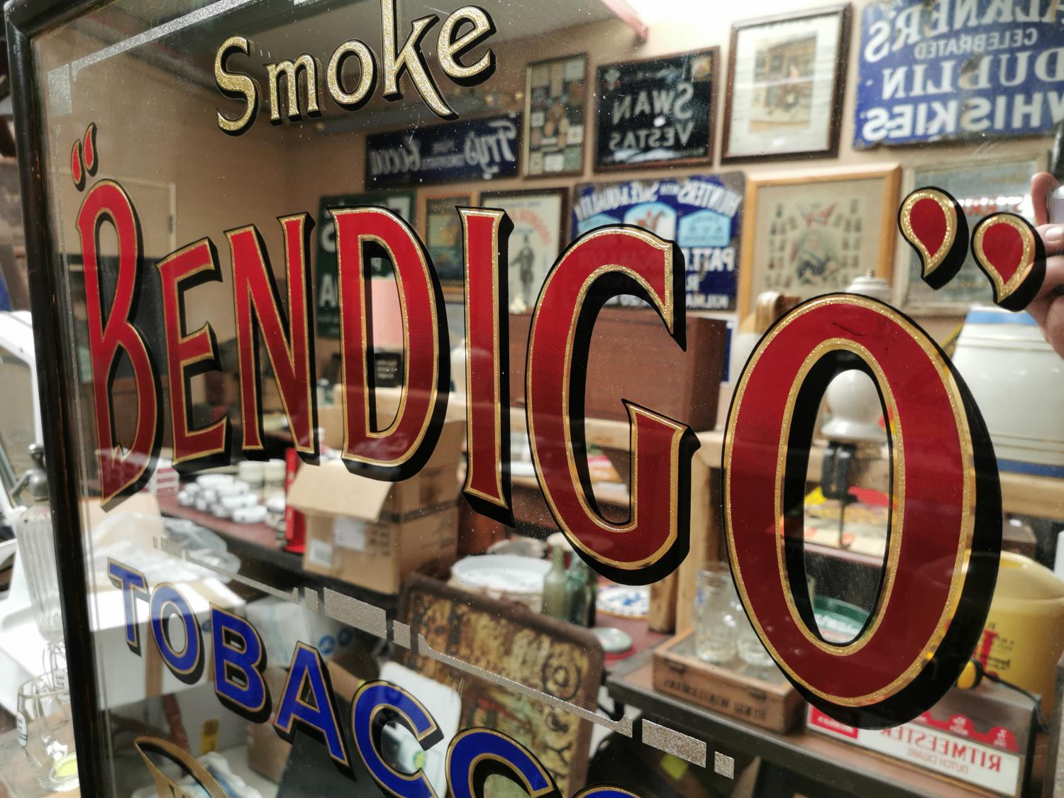 Bendigo Tobacco's advertising mirror. - Image 2 of 5