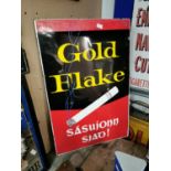 Gold Flake enamel advertising sign.
