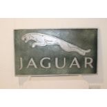 Jaguar aluminium advertising sign.
