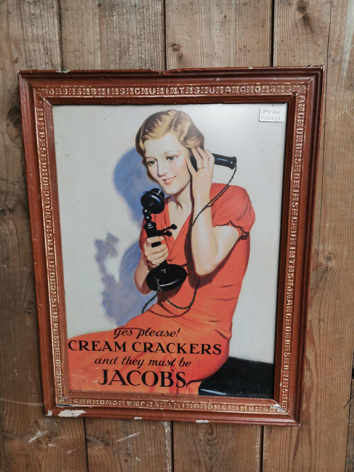 Jacob's Cream Crackers advertising print.