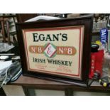 Egan's No. 8 Irish Whiskey advertising print.