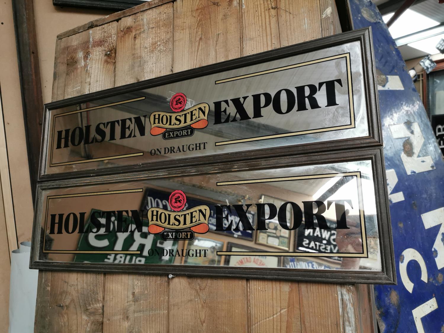 Two Holsten Export advertising mirrors.