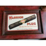Warrior Plug tobacco framed advertising print.