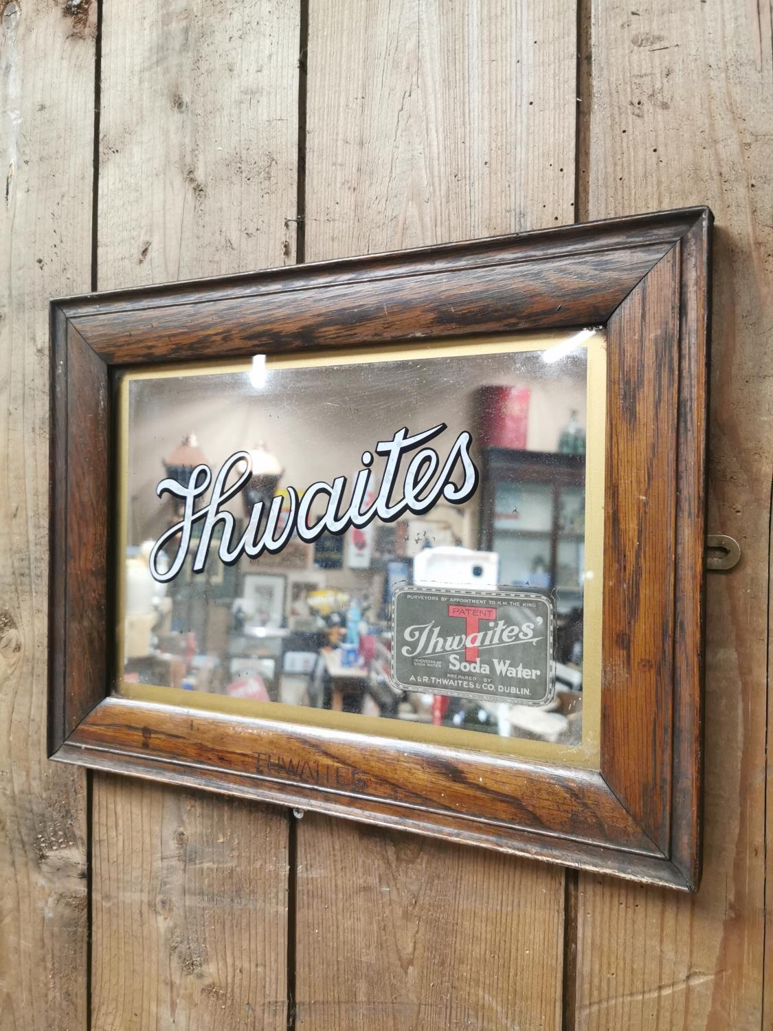 Thwaites Soda Water advertising mirror.