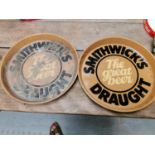 Pair of Smithwick's Draught trays.