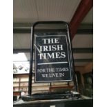 The Irish Times double sided shop sign.