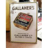 Gallaher's tobacco advertising sign.