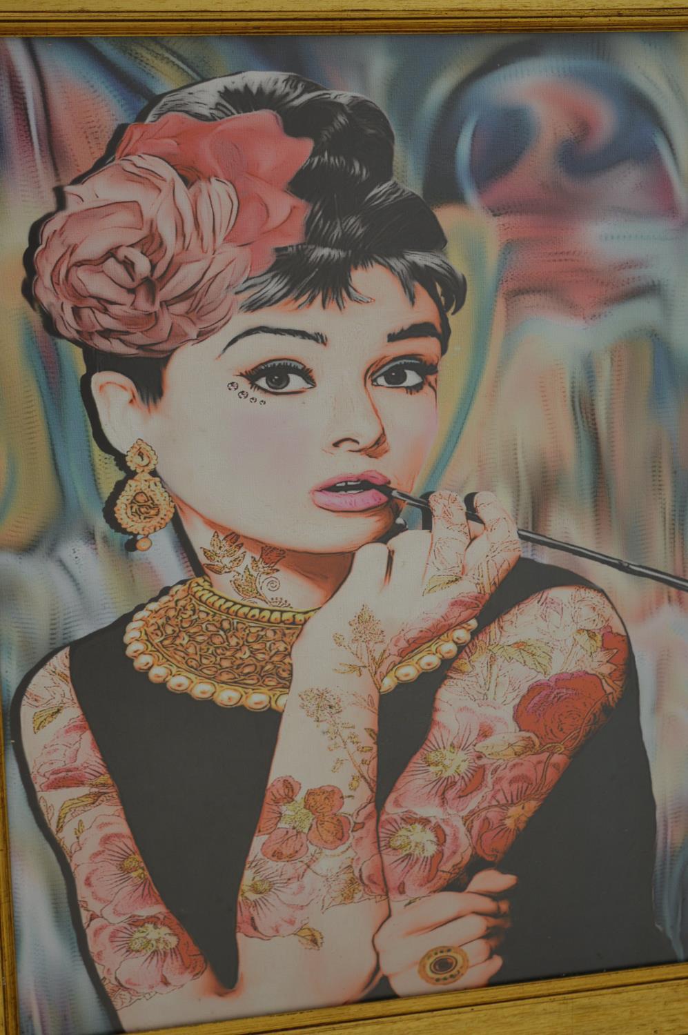 Audrey Hepburn framed print. - Bild 2 aus 2