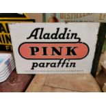 Aladdin Pink Paraffin advertising sign.